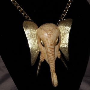 Luca Razza elephant Statement necklace..